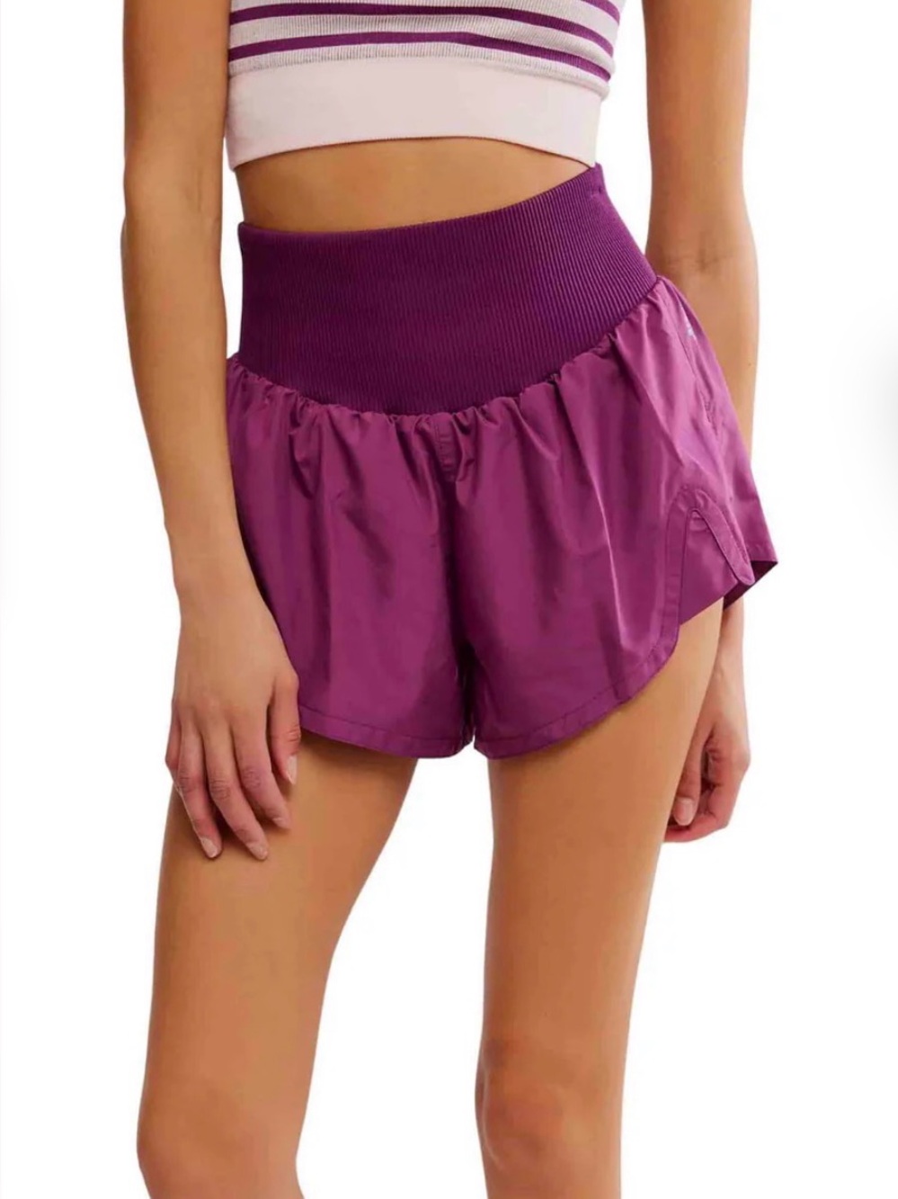 Free People New Carpe Diem Shorts in Mulberry Purple